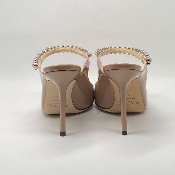 Jimmy Choo Bing 100MM Embellished Patent Leather Mules size 36 - Picture 9 of 15